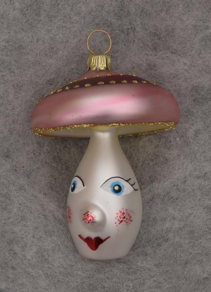 Pilz mit Gesicht rosenholz lila